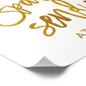 Poster Panneau de départ aux étincelles | Faux papier mét (Coin)