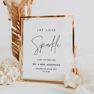 Poster Panneau de départ de mariage HARLOW Sparkler