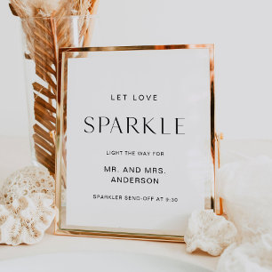 Poster Panneau de départ de mariage HARLOW Sparkler