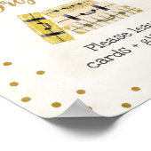 Poster Panneau de dépôt de bagages pour la fête de mariag (Coin)