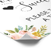 Poster Panneau de dessert d'amour floral chic (Coin)