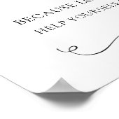 Poster Panneau de dessert de mariage/ de cortège de marié (Coin)