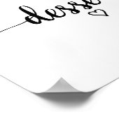 Poster Panneau de dessert en calligraphie noire simple (Coin)