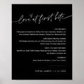 Poster Panneau de dessert NOIR Amour dès le premier coup  (Devant)