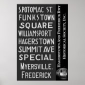 Poster Panneau de destination H&F Railway Roll (Devant)