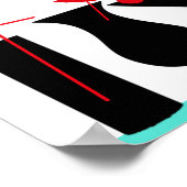 Poster Panneau de détente turquoise et noir pour cuisine (Coin)