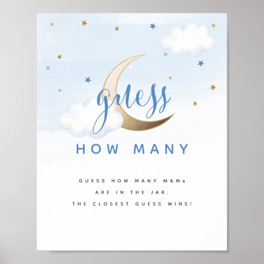 Poster Panneau de devinette de bonbons pour la fête de bé (Devant)