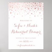 Poster Panneau de dîner de répétition de confettis en feu (Devant)