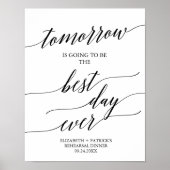 Poster Panneau de dîner de répétition de jour parfait élé (Devant)