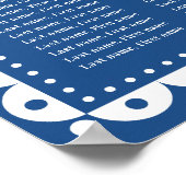 Poster Panneau de disposition de réception de mariage Blu (Coin)