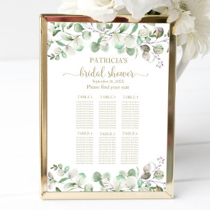 Poster Panneau de disposition de sièges de mariage modern