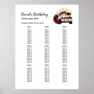 Poster Panneau de disposition des sièges pour soirée CASI