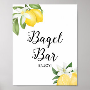 Poster Panneau de douche Bagel Bar Citron Citrus