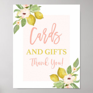 Poster Panneau de douche citrons Cartes et cadeaux