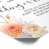 Poster Panneau de douche de la mariée Floral Clothespin (Coin)