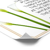 Poster Panneau de douche nuptiale de l'anneau de Calla Li (Coin)