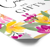 Poster Panneau de douche nuptiale fleurie du jardin (Coin)