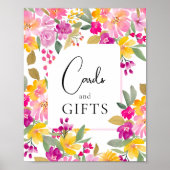 Poster Panneau de douche nuptiale fleurie du jardin (Devant)