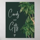 Poster Panneau de douche tropicale palmier nuptiale (Devant)