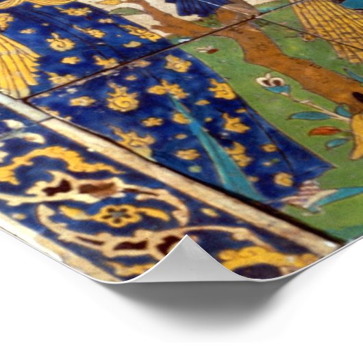 Poster Panneau de faïence vitrée, Ispahan (Coin)