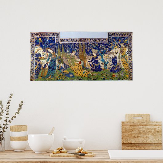 Poster Panneau de faïence vitrée, Ispahan (Cuisine)