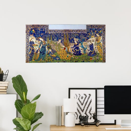 Poster Panneau de faïence vitrée, Ispahan (Bureau à domicile)