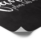 Poster Panneau de fans en ardoise 8x10 pour mariage en pl (Coin)