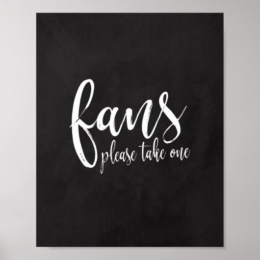 Poster Panneau de fans en ardoise 8x10 pour mariage en pl (Devant)