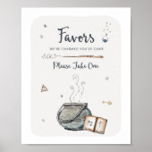 Poster Panneau de faveur de fête de sorcier (Devant)