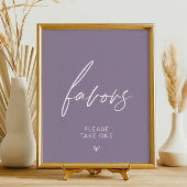 Poster Panneau de faveur minimaliste violet poussiéreux