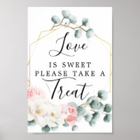 Panneau de faveurs d'amour de verdure florale est