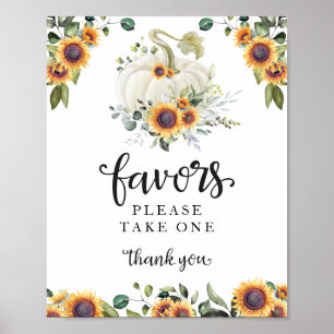 Poster Panneau de Faveurs de Baby Shower Greenery Fall Pu