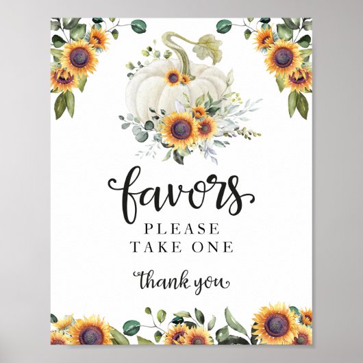 Poster Panneau de Faveurs de Baby Shower Greenery Fall Pu (Devant)