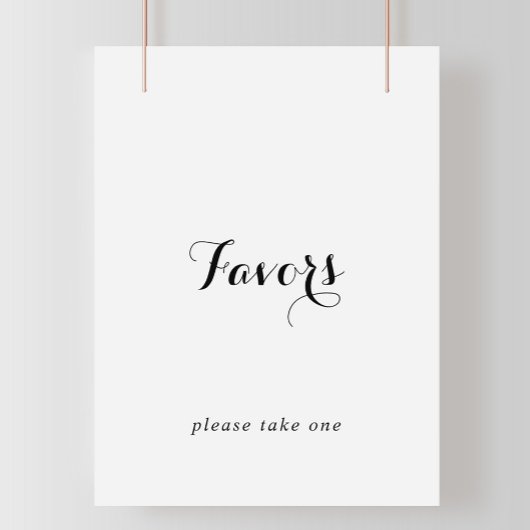 Poster Panneau de faveurs de calligraphie moderne