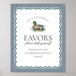 Poster Panneau de faveurs de chasse au canard colvert en 