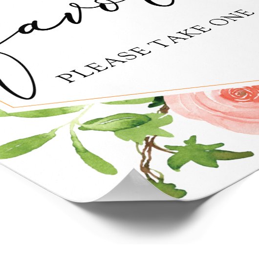 Poster Panneau de faveurs de citrus rose (Coin)