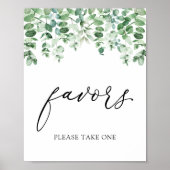 Poster Panneau de faveurs de eucalyptus et verdure (Devant)