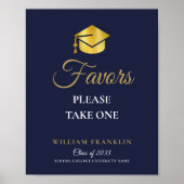 Poster Panneau de Faveurs de Fête de Remise des Diplômes  (Devant)