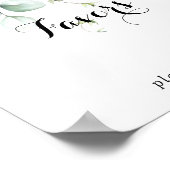 Poster Panneau de Faveurs de Feuillage d'Eucalyptus Aquar (Coin)