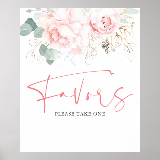 Poster Panneau de Faveurs de Fleurs de Teinte d'Aquarelle (Devant)