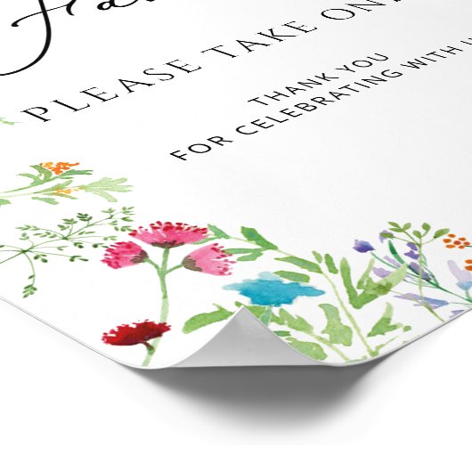 Poster Panneau de Faveurs de Fleurs Sauvages (Coin)