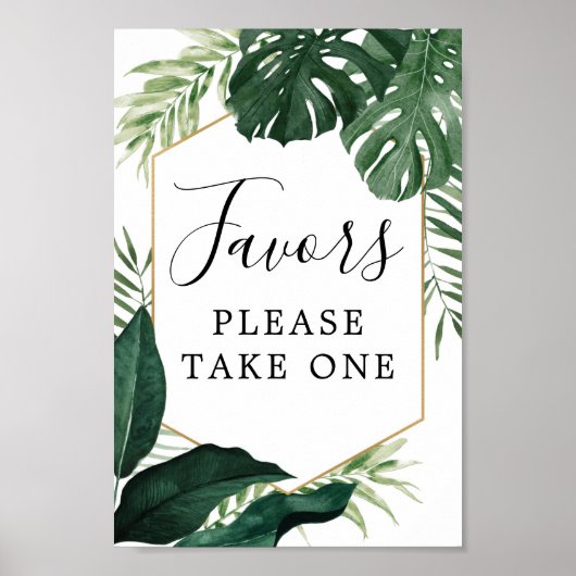 Poster Panneau de faveurs de Monstera tropicale (Devant)