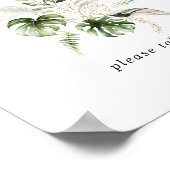 Poster Panneau de Faveurs de Verdure Tropicale en Or (Coin)