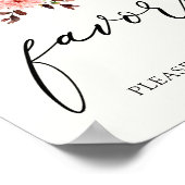 Poster Panneau de faveurs élégant citrouille d'automne Bo (Coin)