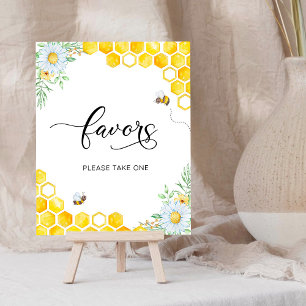 Poster Panneau de Faveurs Florales Abeille à Miel
