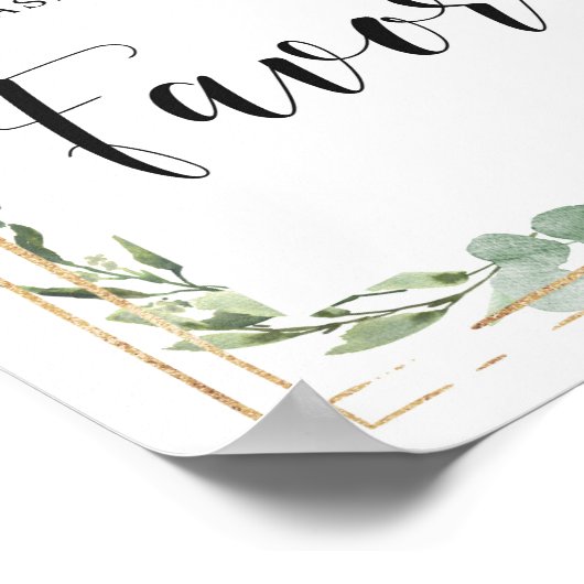 Poster Panneau de Faveurs Florales de Succulentes Vertes (Coin)