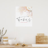 Poster Panneau de Faveurs Florales d'Herbe des Pampas (Cuisine)