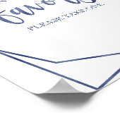 Poster Panneau de Faveurs Floraux à l'Aquarelle Bleu Pous (Coin)