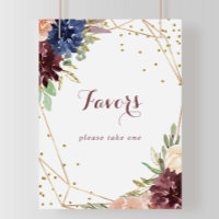 Panneau de Faveurs Géométrique Rustique Doré Paill