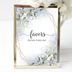 Poster Panneau de faveurs géométriques d'eucalyptus de ve